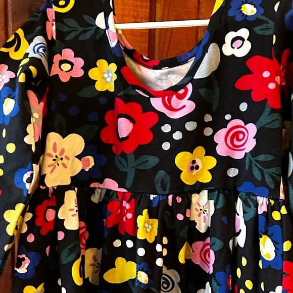 HANNA ANDERSSON CELEBRATION SUPER SOFT SKATER TWIRL DRESS BLACK 140 10 - Picture 3 of 7